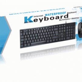 KIT TECLADO Y MOUSE ALAMBRICO WATERPROOF ST.01