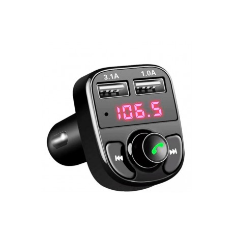 Transmisor Fm Bluetooth Auto Manos Libres Cargador 2 Usb 3.1