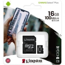 Tarjeta de Memoria Kingston Micro SD 16GB Class 10