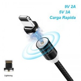 Cable Imán Para Celular Iphone Lightning IOS Carga Rápida Y Datos 3A