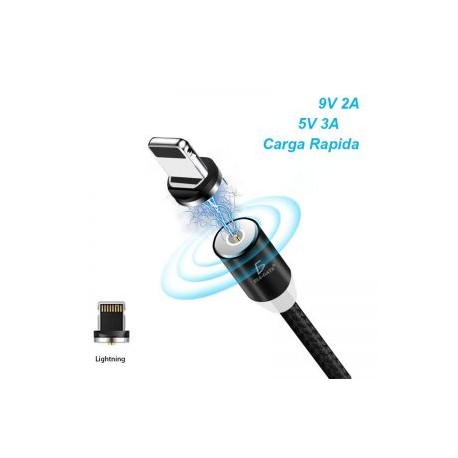 Cable Imán Para Celular Iphone Lightning IOS Carga Rápida Y Datos 3A